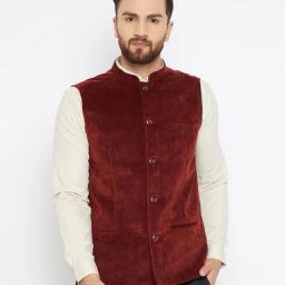 even Textured Nehru Jacket with Insert Pockets image 1
