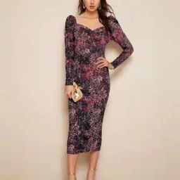Women Graphic Bodycon Dress-image-18