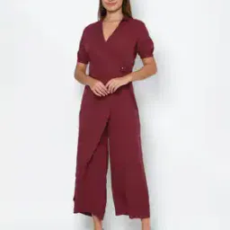 Panelled V-neck Jumpsuit-image-83