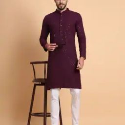Men Embroidered Long Kurta-13