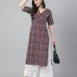 Women Geometric Straight Kurta-image-40
