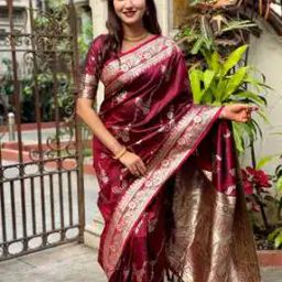 Women Soft Banarasi Silk Saree-image-28