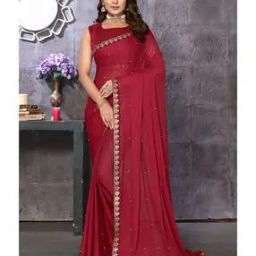 Women Embellished Cotton Saree-image-36