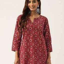 clothing culture Women Floral Print Straight Kurti-picture-12