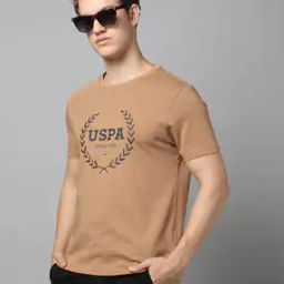 Men Brand Print Slim Fit Crew-Neck T-Shirt-image-50
