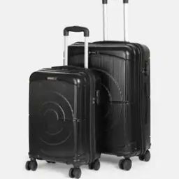 Men Pack of 2 Striped Trolley Bags with Number Lock-image-62