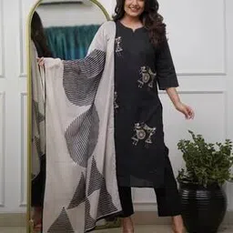 fabnex Women Printed Straight Kurta Set-picture-38