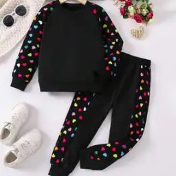 pixie n prince Girls Graphic Print T-Shirts & Pants Set-picture-39