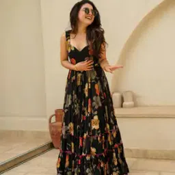 wedani Women Floral Print No Darts Flared Kurta-picture-39