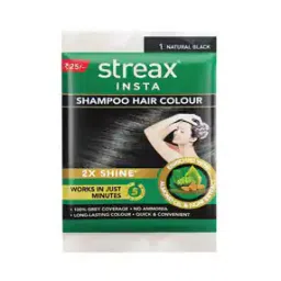 streax Insta Shampoo Hair Colour - 1 Natural Black-picture-19