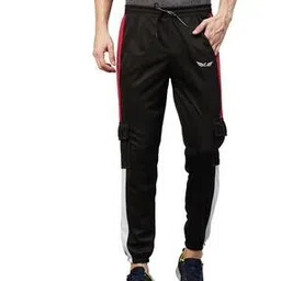neonomad Men Colourblock Joggers with Cargo Pockets-picture-10