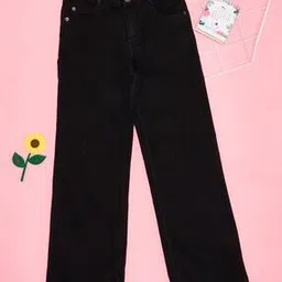 Girls Flared Jeans with 5-Pocket Styling-image-52