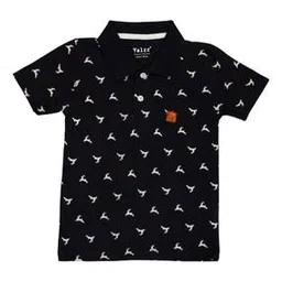 yalzz Boys Printed Regular Fit Polo T-Shirt-picture-8