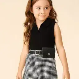 ninas Girls Houndstooth Shorts & Top Set-picture-17