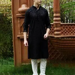 charlotte gracious Men Embroidered Regular Fit Long Kurta-picture-17