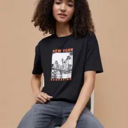 fame forever by lifestyle Women Printed Regular Fit Round-Neck T-Shirt-picture-13