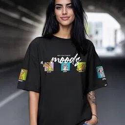 bewakoof Women Graphic Oversized Fit T-Shirt-picture-33