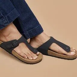 ginger by lifestyle Women T-Strap Flip-Flops with Buckle Closure-picture-30