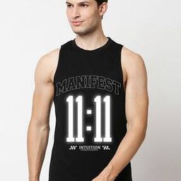 bewakoof Typographic Cotton Sleeveless Vest-picture-32