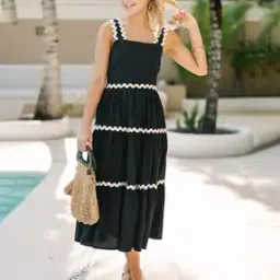 xqsee Women Square-Neck Fit & Flare Dress -picture-39
