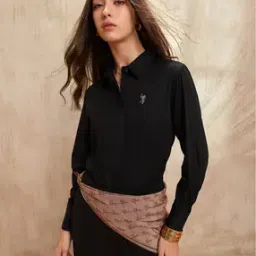 u.s. polo assn. Women Regular Fit Spread Collar Shirt-picture-29