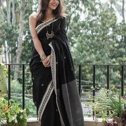 Elegant Pure Chanderi Cotton Saree With Blouse Piece -image-9