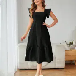 avanova Women Square-Neck Fit & Flare Dress-picture-0