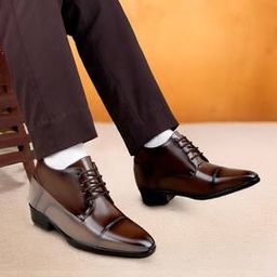 Men Elevator Formal Derby Lace-up Party Shoes-picture-1