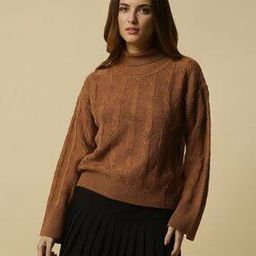 allen solly Women Turtle-Neck Slip-On Pullover-picture-2