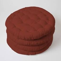 Set of 4 Quilted Round Floor Cushions-image-17