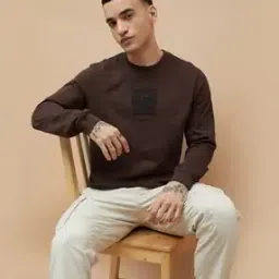 fame forever by lifestyle Men Embroidery Regular Fit Sweatshirt-picture-2