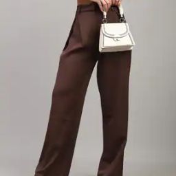 Shein Work Full Length High Rise Pleated Panelled Tailored Fit Pants-image-84