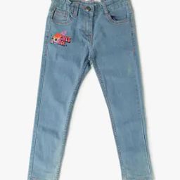 Girls Mid-Wash Low-Rise Regular Fit Jeans-image-19