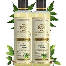 khadi natural Neem and Tea Tree -SLS and Paraben Free Face Wash -picture-7