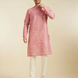 diwas by manyavar Men Geometric Print Regular Fit Kurta-picture-49