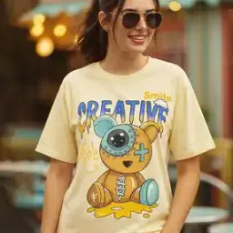 fabflee x ag Women Graphic Print Regular Fit Crew-Neck T-Shirt-picture-16