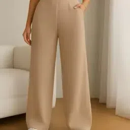 fabflee x ag Women Ribbed Relaxed Fit Trousers-picture-9