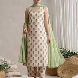 revangi Women Floral Print Straight Kurta Set-picture-32