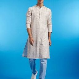 diwas by manyavar Men Printed Regular Fit Kurta-picture-1