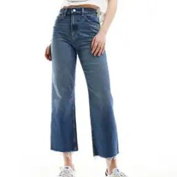 Women Lightly Washed High-Rise Straight Jeans-image-72