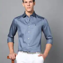 Men Cotton Satin Tailored Fit Shirt-image-11