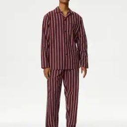 Men Striped Regular Fit Nightsuit-image-32