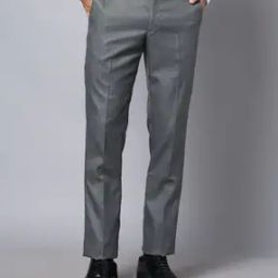 Men Checked Tapered Fit Flat-Front Trousers-image-57