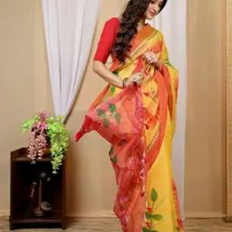 Women Pure Cotton Hand Loom Saree -image-3