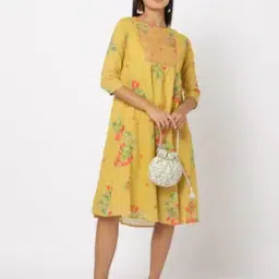 Women Floral Print A-Line Dress-image-30