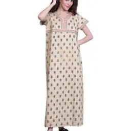 Women Tropical Print Nightgown-image-20