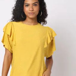Swiss-Dot Top with Layered Sleeves-3