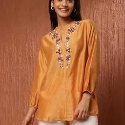 fabindia Women Embroidered No Darts Straight Tunic-picture-15