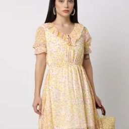 Floral Print Fit & Flare Dress-image-46
