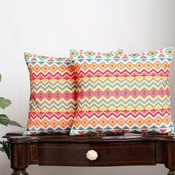 alina decor Pack of 2 Square Shaped Cushion Covers-picture-5
